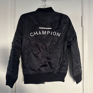 Black bomber jacket